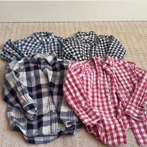 Crewcuts Kids Plaid Shirts - Blue, Black, Red